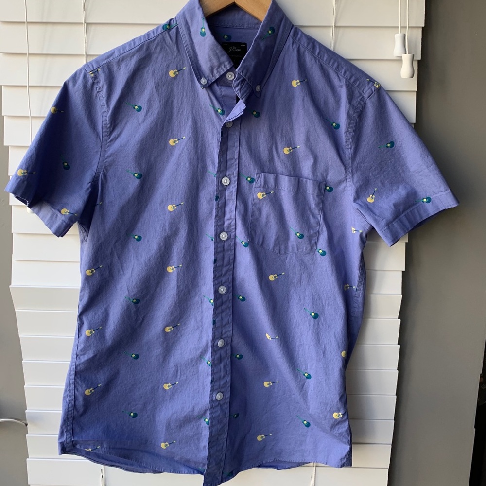 J Crew men’s short sleeve button down Shirt size S